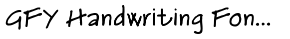 GFY Handwriting Fontpak #2
